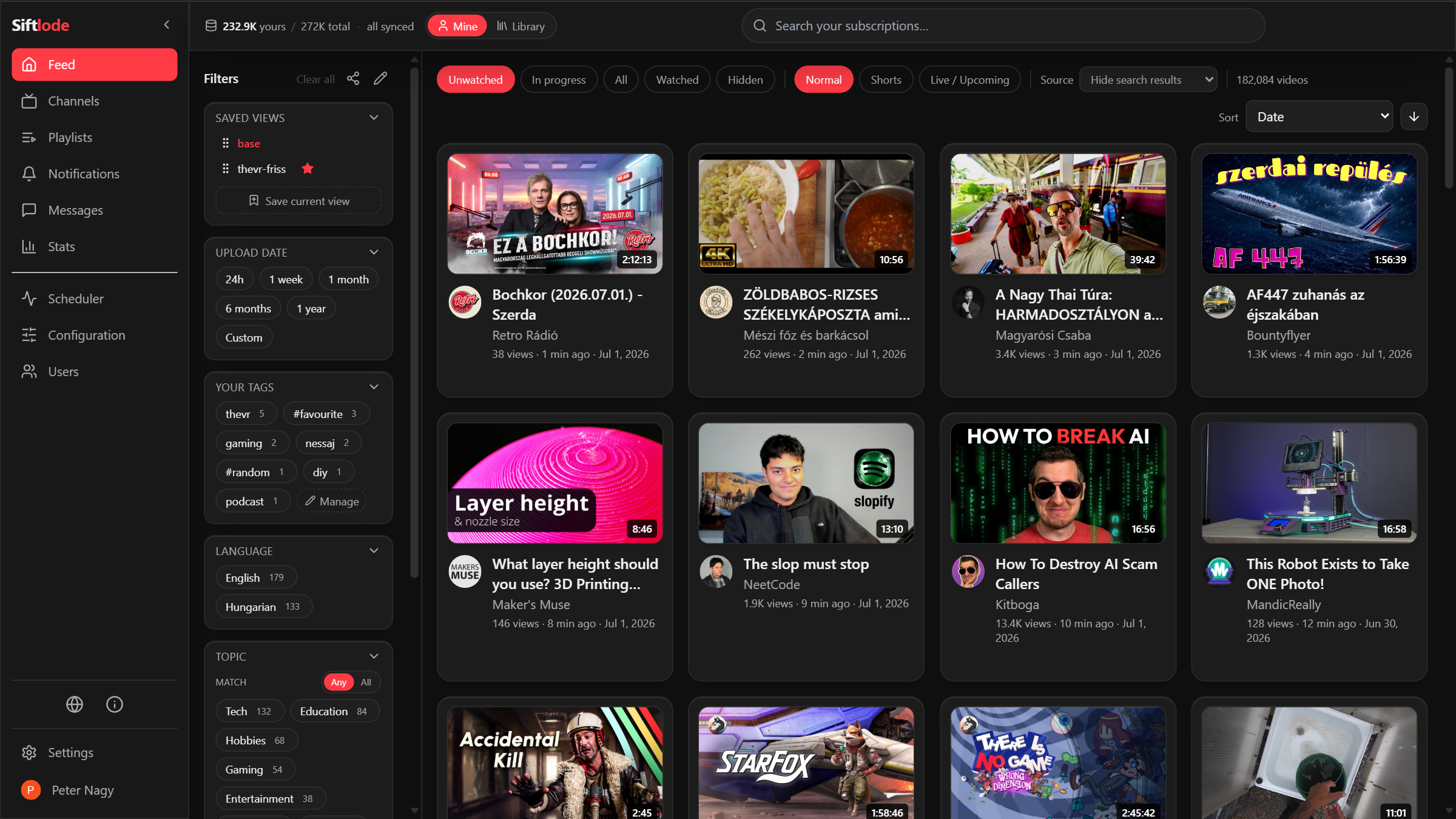 Siftlode feed
